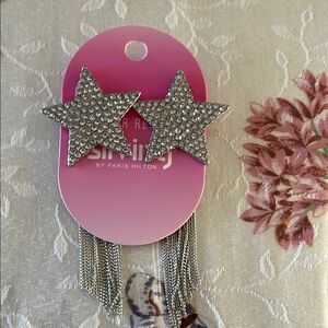 Paris Hilton Silver Star Earrings
